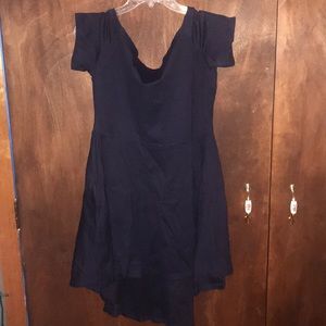 High low navy blue dress
